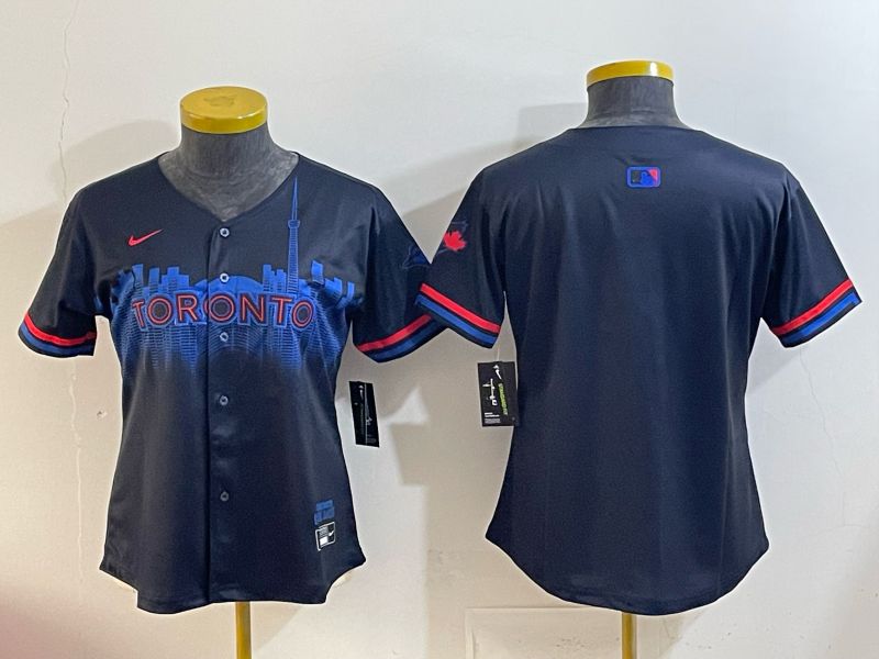 Women 2025 Toronto Blue Jays Blank black Joint Name Nike MLB Jersey style 001